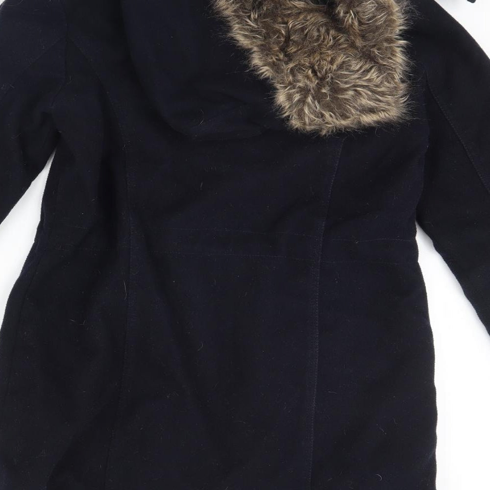 Womens UK Size 10 New Look Blue Overcoat
