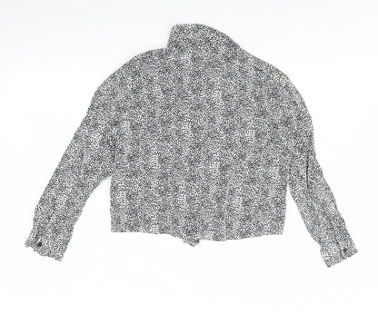 F&F Womens Black Geometric  Basic Button-Up Size 18