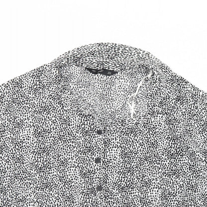 F&F Womens Black Geometric  Basic Button-Up Size 18