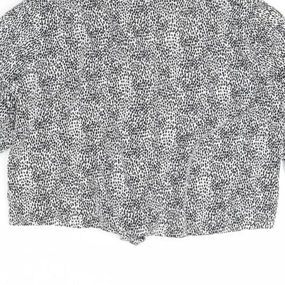 F&F Womens Black Geometric  Basic Button-Up Size 18