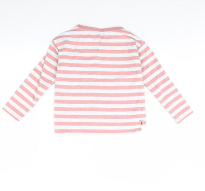 lily & dan Girls Pink Striped  Pullover Jumper Size 10 Years