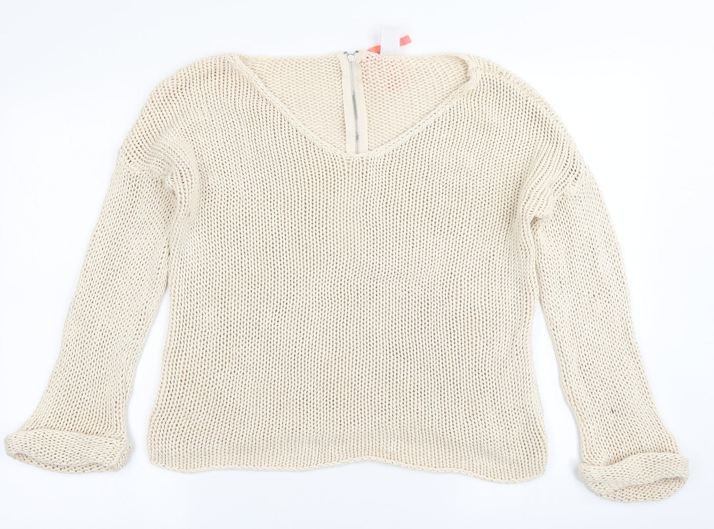 Womens UK Size M VILA Beige Pullover Jumper