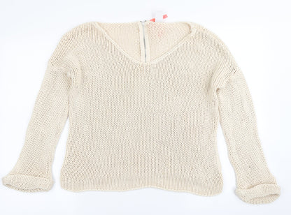 Womens UK Size M VILA Beige Pullover Jumper
