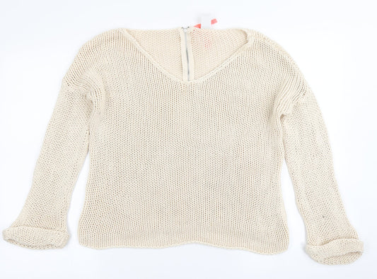Womens UK Size M VILA Beige Pullover Jumper