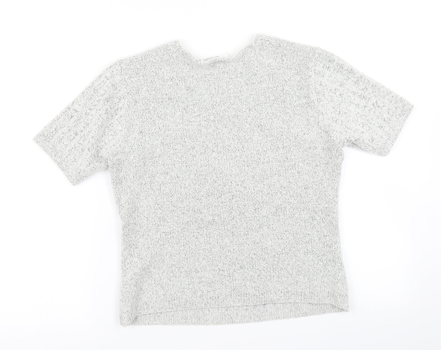 Womens UK Size 14 Preworn Grey Basic T-Shirt