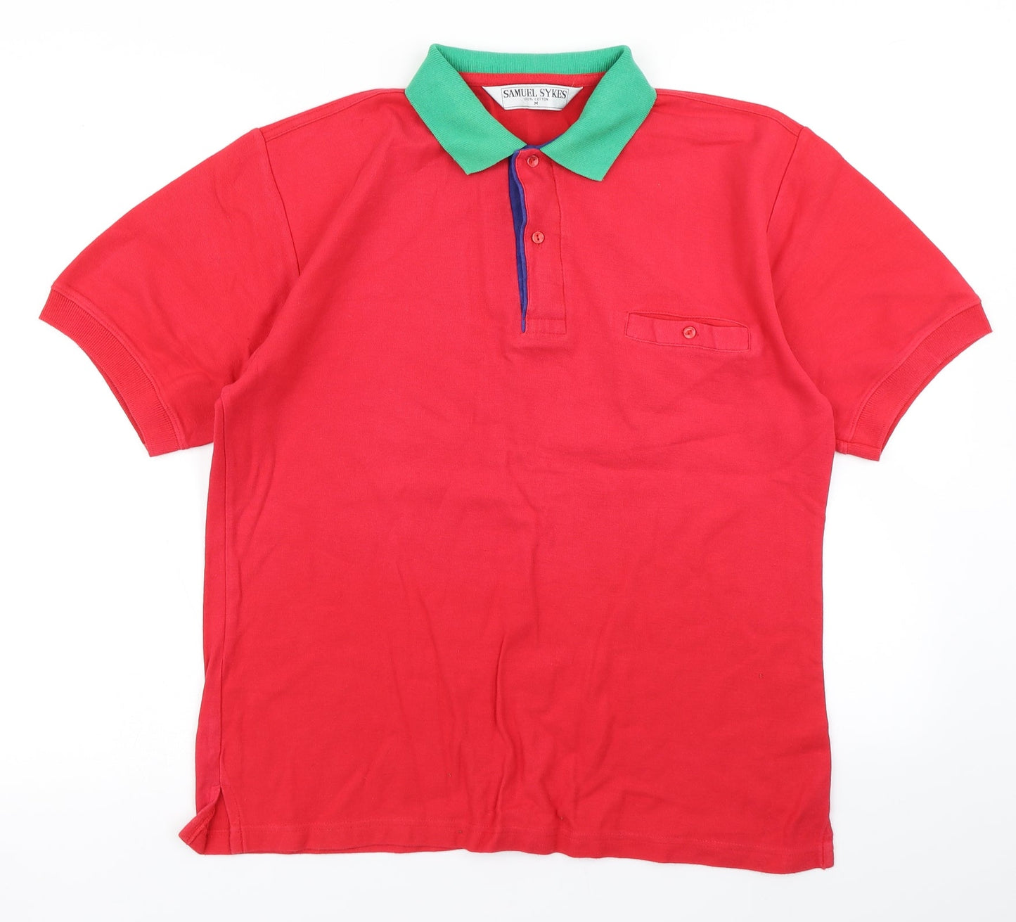 Samuel Sykes Mens Red    Polo Size M