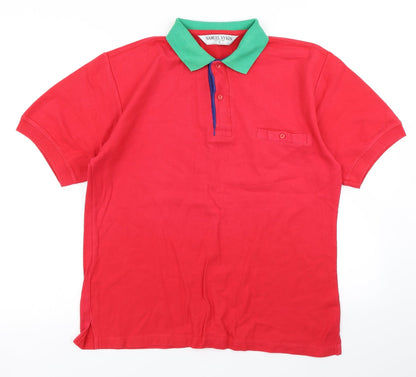 Samuel Sykes Mens Red    Polo Size M