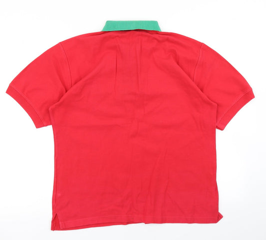 Samuel Sykes Mens Red    Polo Size M