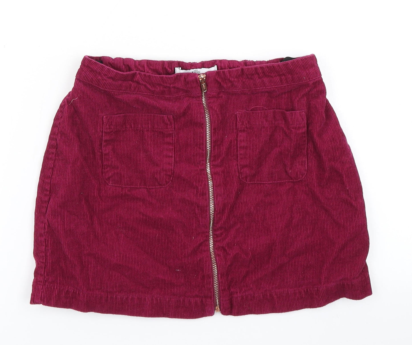 M&S Girls Pink  Corduroy A-Line Skirt Size 9-10 Years