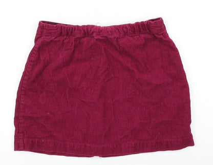 M&S Girls Pink  Corduroy A-Line Skirt Size 9-10 Years