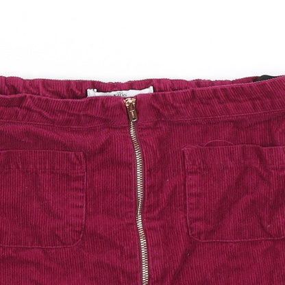 M&S Girls Pink  Corduroy A-Line Skirt Size 9-10 Years