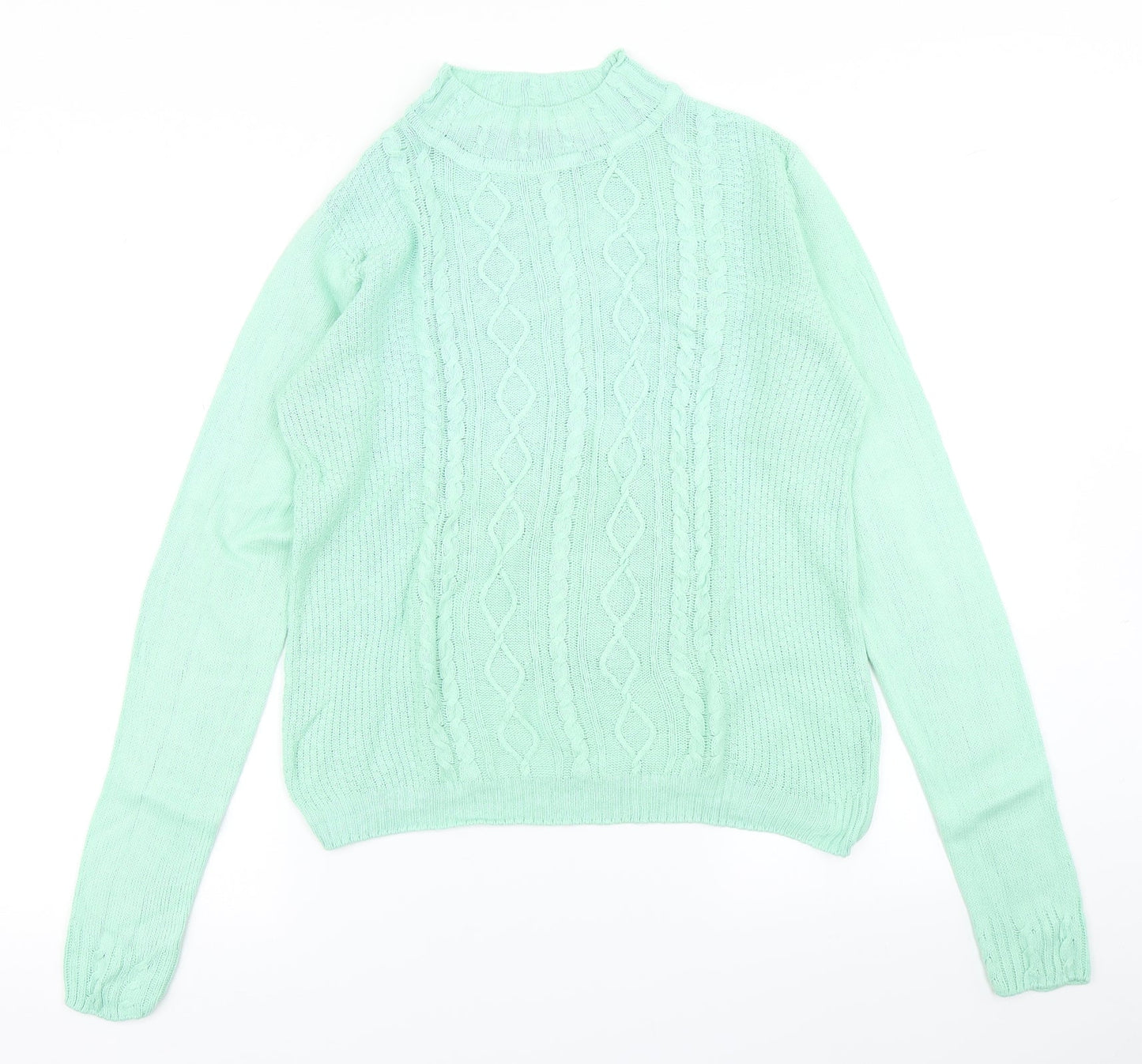 Womens UK Size S ISLE Green Pullover Jumper