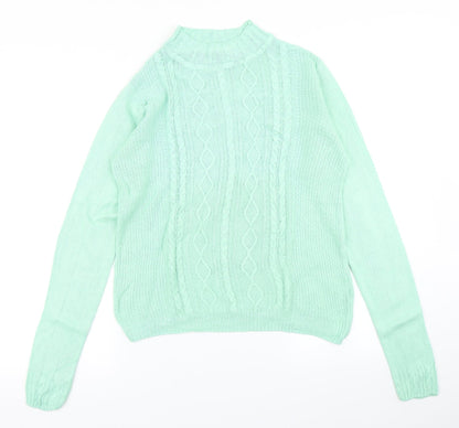 Womens UK Size S ISLE Green Pullover Jumper