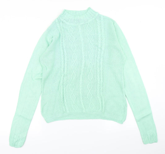 Womens UK Size S ISLE Green Pullover Jumper