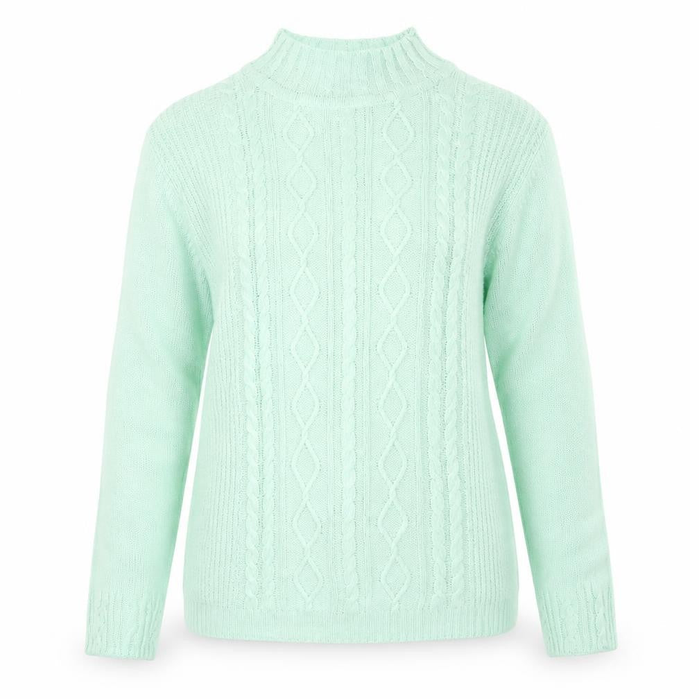 Womens UK Size S ISLE Green Pullover Jumper