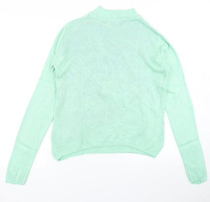 Womens UK Size S ISLE Green Pullover Jumper