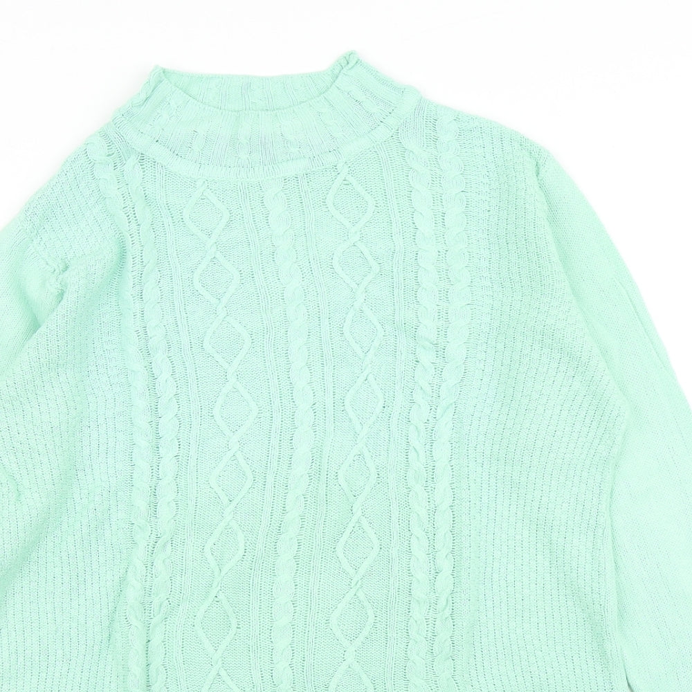 Womens UK Size S ISLE Green Pullover Jumper