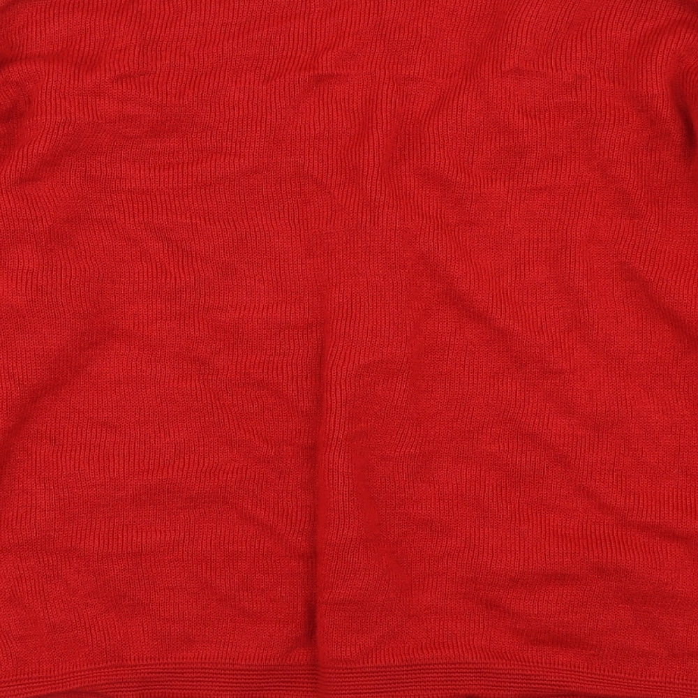 Womens UK Size L Care Red Cardigan Jumper
