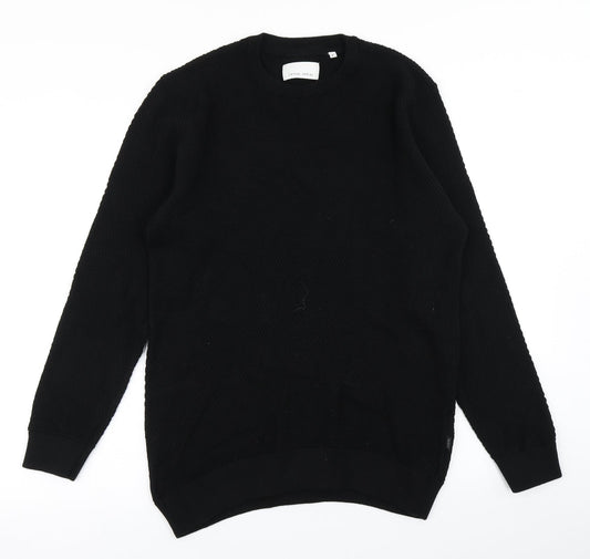 Casual Friday Mens Black  Knit Pullover Jumper