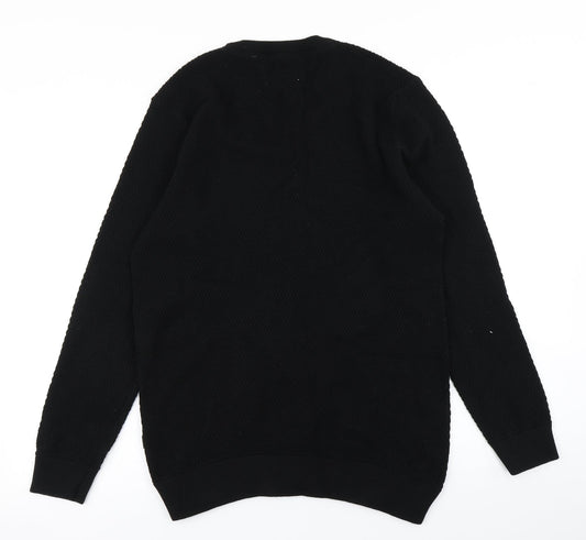 Casual Friday Mens Black  Knit Pullover Jumper