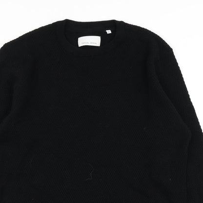 Casual Friday Mens Black  Knit Pullover Jumper