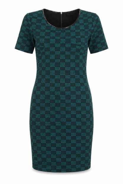 Topshop Womens Green Geometric  Bodycon  Size 6