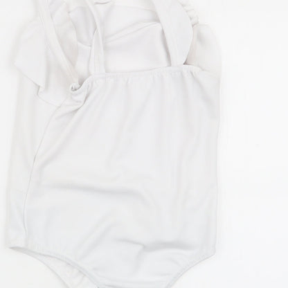 Missguided Womens White   Bodysuit One-Piece Size 6