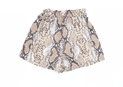 PLT Womens Multicoloured Geometric  Hot Pants Shorts Size 6 - Stretch waistband