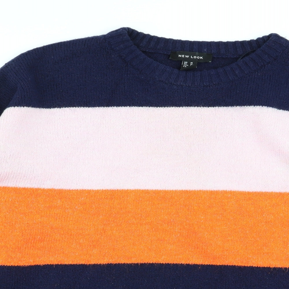 Womens UK Size M New Look Multicoloured Pullover Jumper