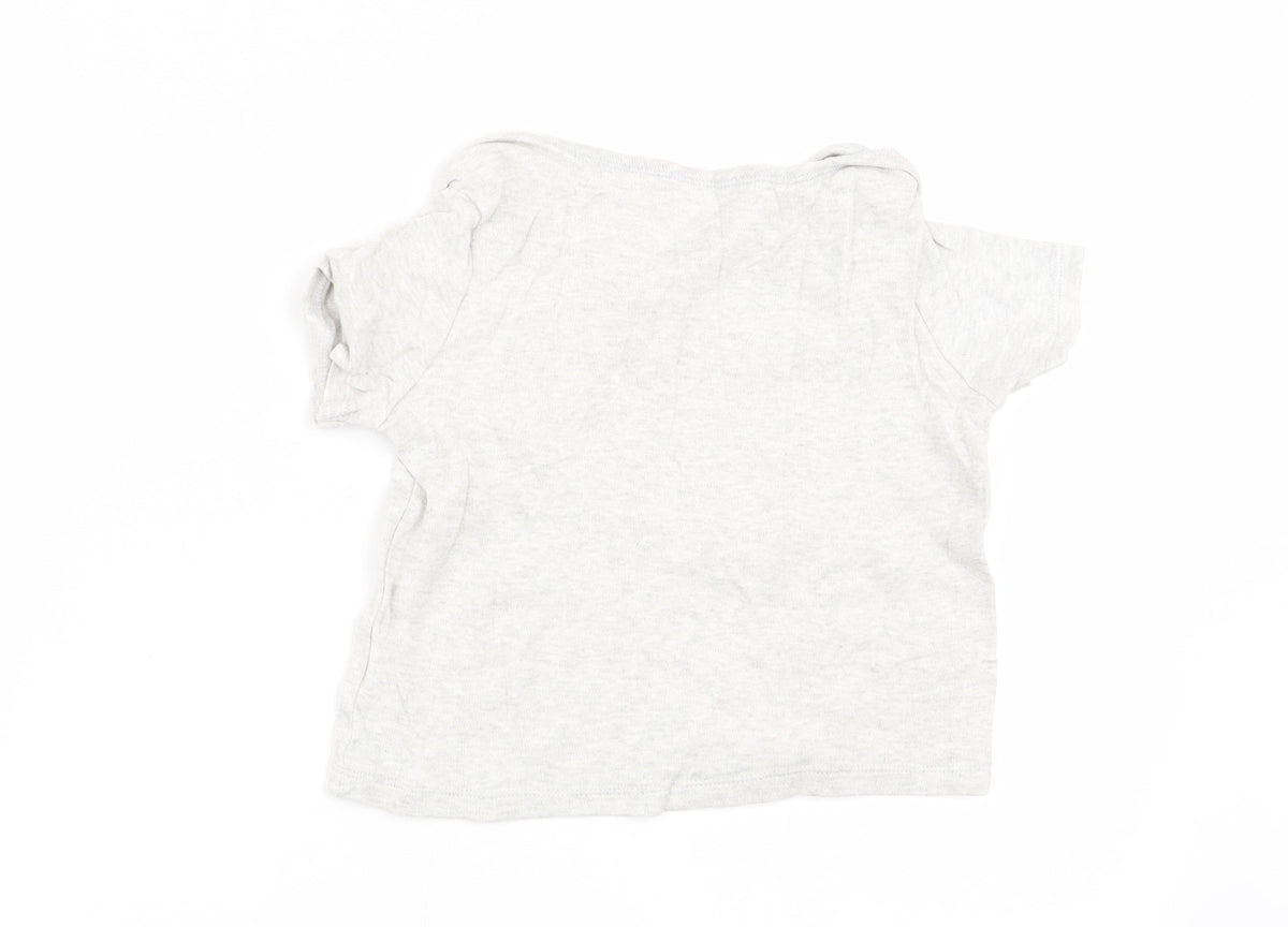 Back view of dinsey boys’ grey solid pyjama top, size 2-3, years