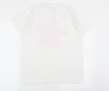 fruit the loom Womens White   Basic T-Shirt Size M
