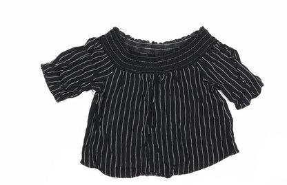 pull and bear Womens Multicoloured Striped  Basic Blouse Size 6