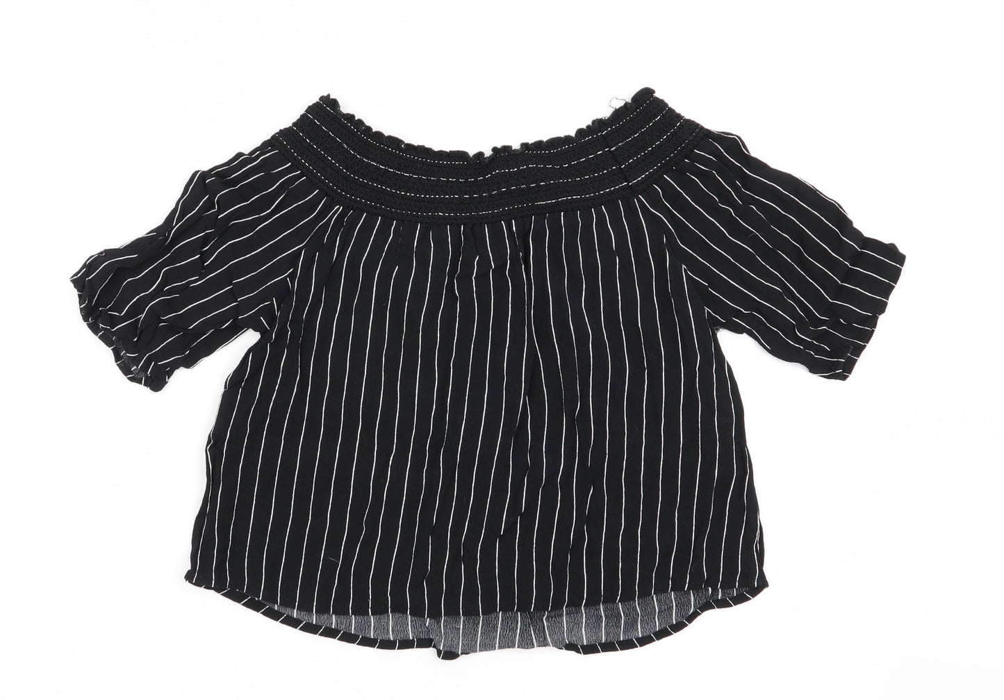 pull and bear Womens Multicoloured Striped  Basic Blouse Size 6