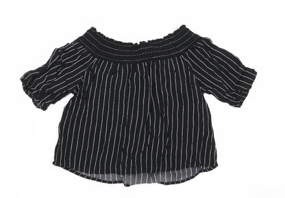pull and bear Womens Multicoloured Striped  Basic Blouse Size 6