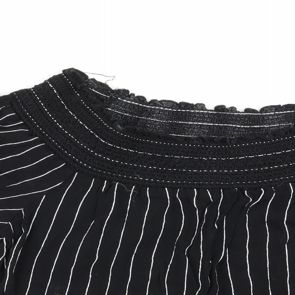 pull and bear Womens Multicoloured Striped  Basic Blouse Size 6