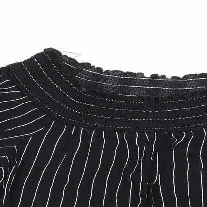 pull and bear Womens Multicoloured Striped  Basic Blouse Size 6