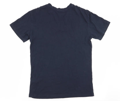 Womens UK Size 8 Topshop Blue Basic T-Shirt
