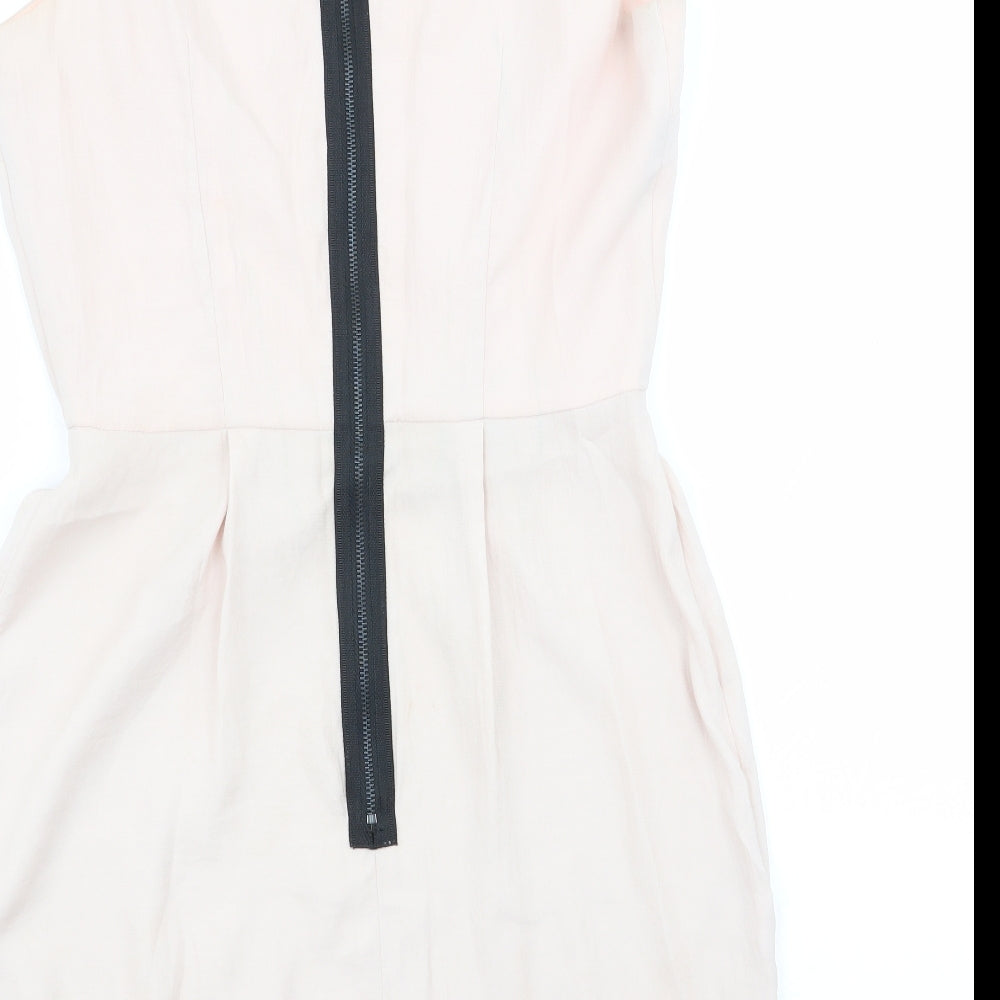Topshop Womens Pink   Fit & Flare  Size 6