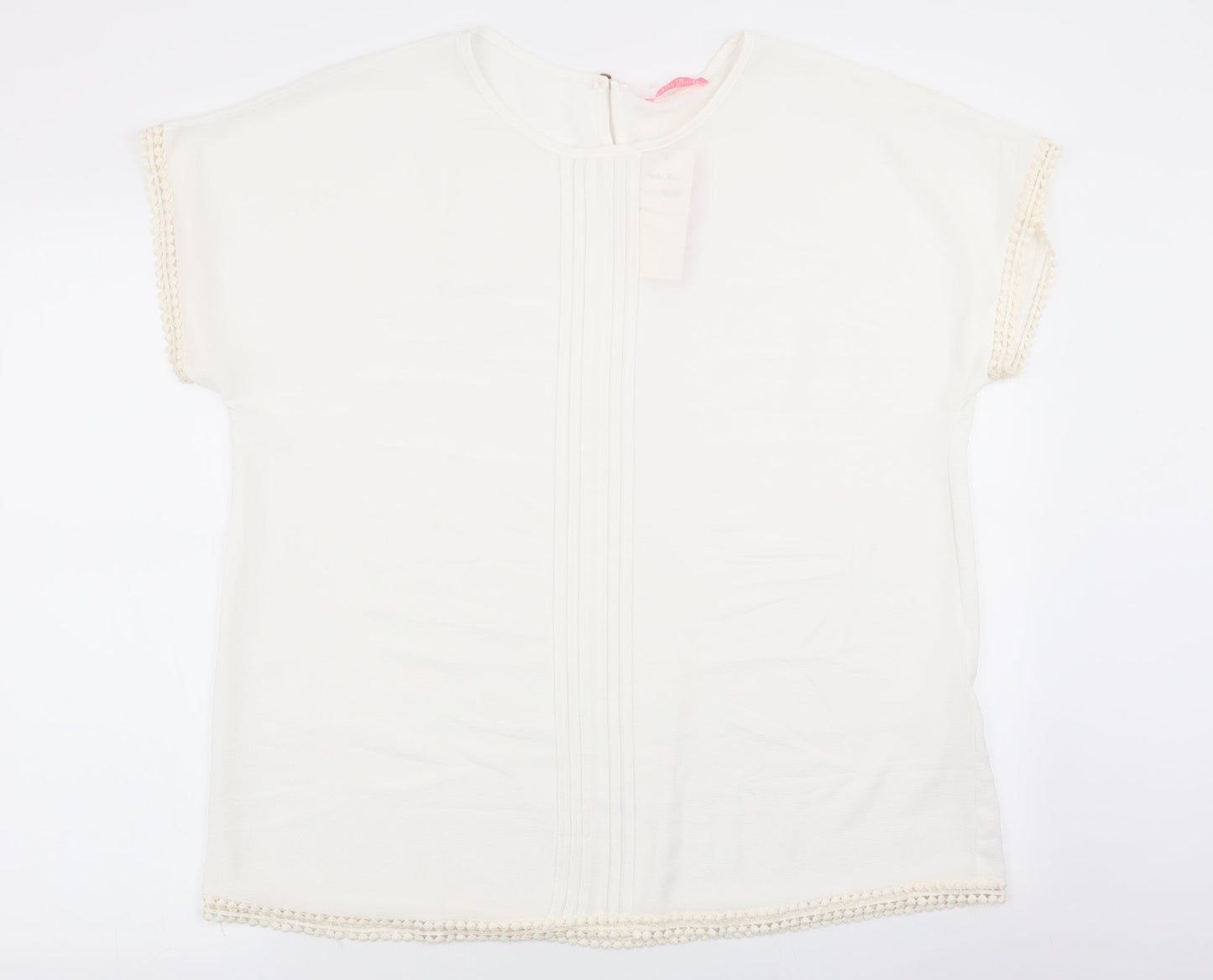 foglie rossie Womens White   Basic Blouse Size 3XL