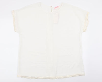 foglie rossie Womens White   Basic Blouse Size 3XL