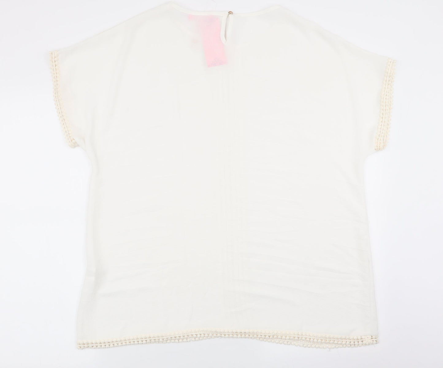 foglie rossie Womens White   Basic Blouse Size 3XL