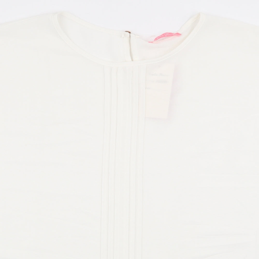 foglie rossie Womens White   Basic Blouse Size 3XL