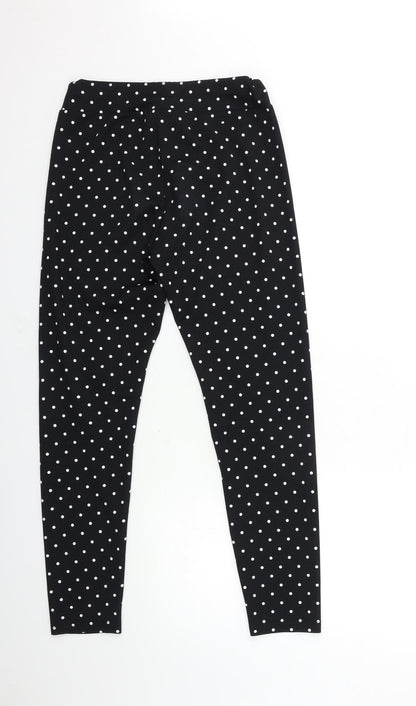 SheIn Womens Black Polka Dot  Trousers  Size M L28 in