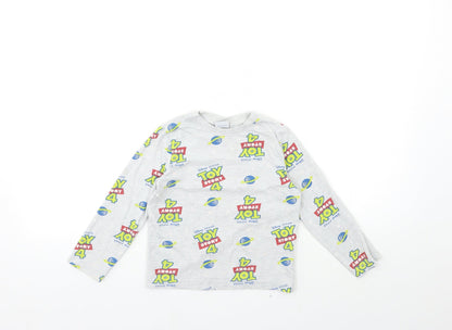 Toy story Boys Grey Geometric   Pyjama Top Size 3-4 Years