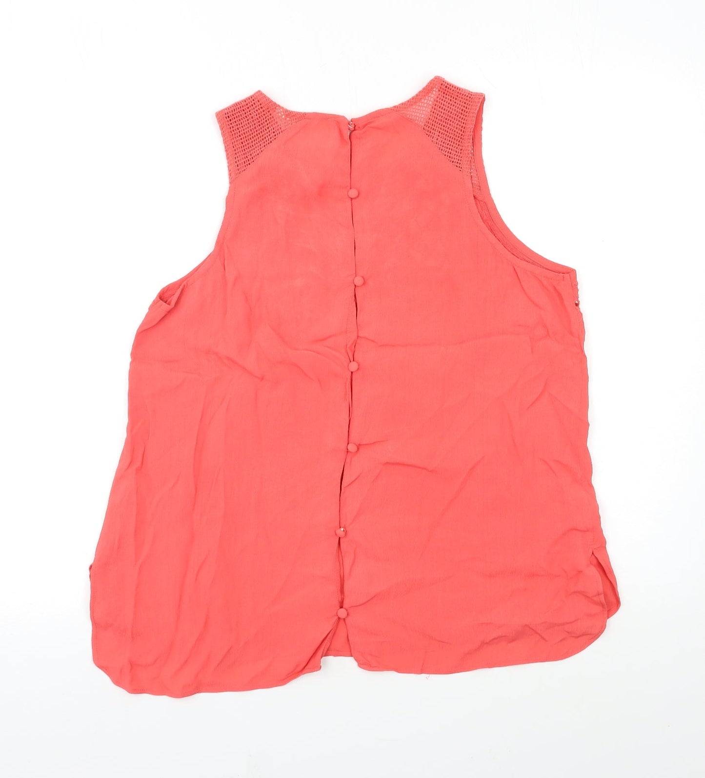 Womens UK Size 10 River Island Pink Basic Tank
