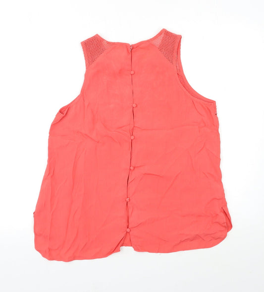 Womens UK Size 10 River Island Pink Basic Tank