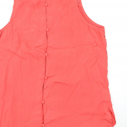 Womens UK Size 10 River Island Pink Basic Tank