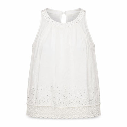 Womens UK Size 10 River Island White Basic Tank