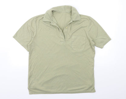 Womens UK Size 10 Matalan Green Basic Polo