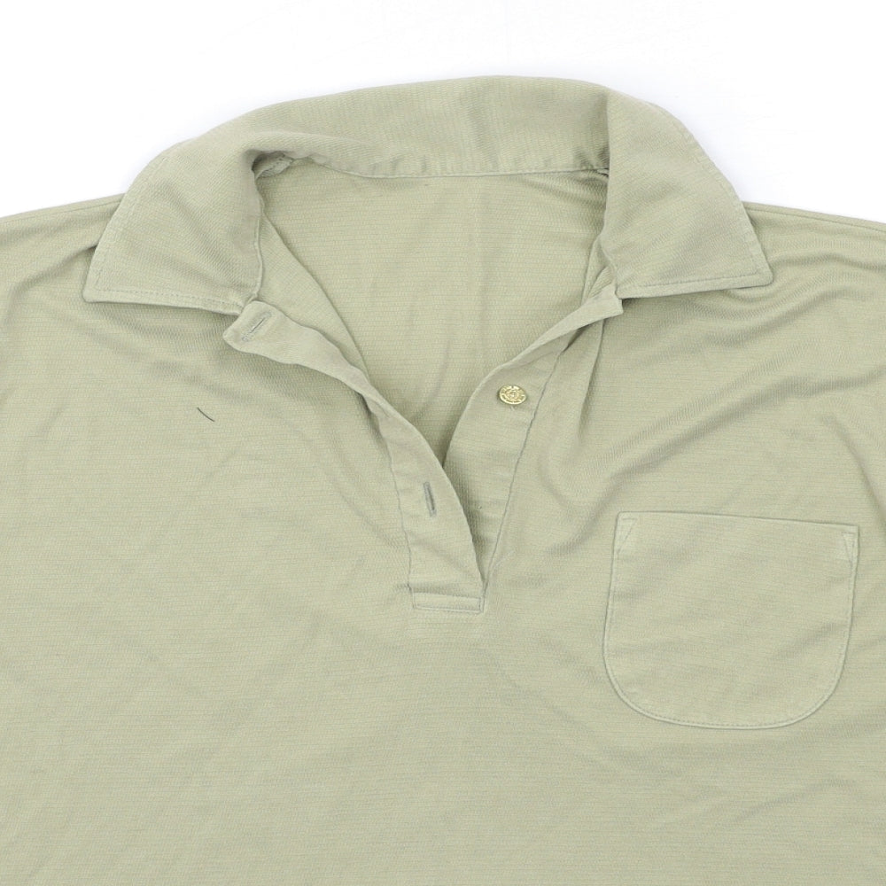 Womens UK Size 10 Matalan Green Basic Polo